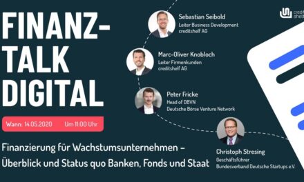 Einladung zum Finanz-Talk „Finanzierung für Wachstumsunternehmen – Überblick und Status quo Banken, Fonds und Staat.“