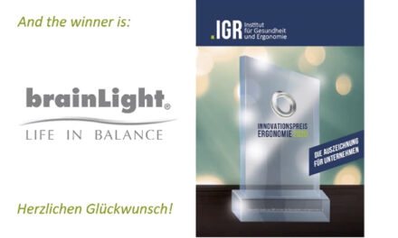 Die brainLight GmbH ist ausgezeichnet mit dem Innovationspreis Ergonomie