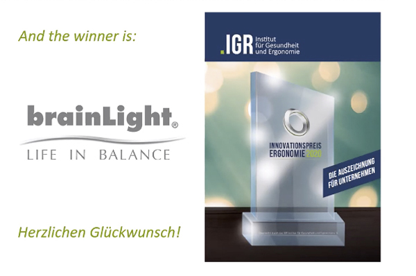 Die brainLight GmbH ist ausgezeichnet mit dem Innovationspreis Ergonomie