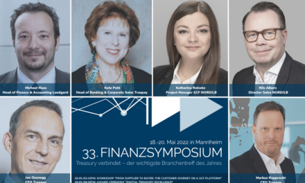 Supply Chain Finance Anbieter Traxpay, NORD/LB and Landgard on stage beim 33. Finanzsymposium 2022 in Mannheim