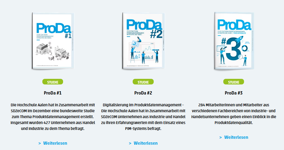 ProDa-Studienreihe rund um Produktdatenmanagement