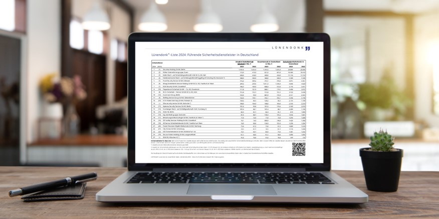 Neue Lünendonk-Liste: Führende Sicherheitsdienstleister in Deutschland wachsen deutlich